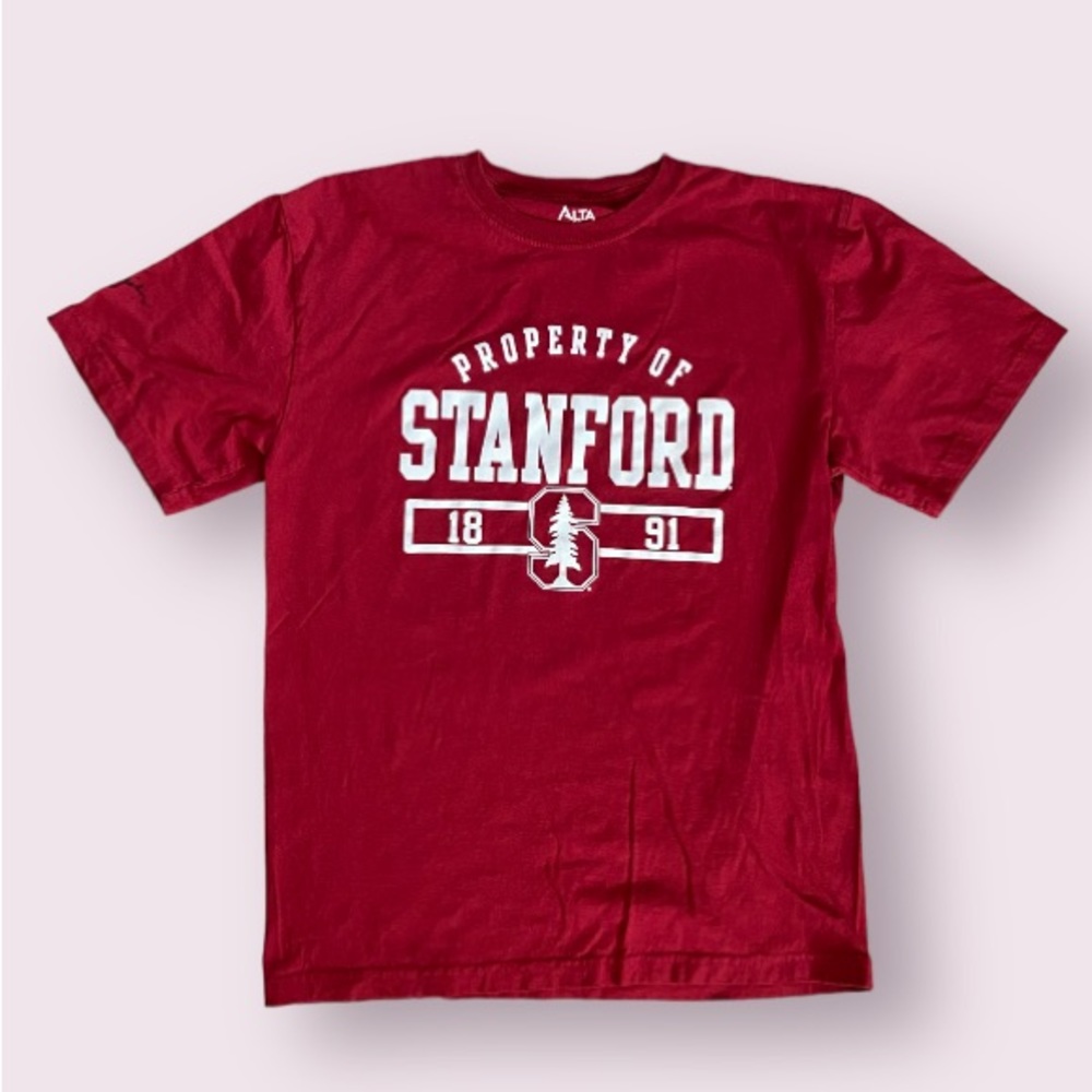 Property of Stanford 1891 Tee in Dark Red